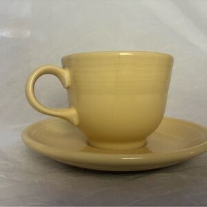 Vintage Fiesta Yellow Cup and Saucer Set